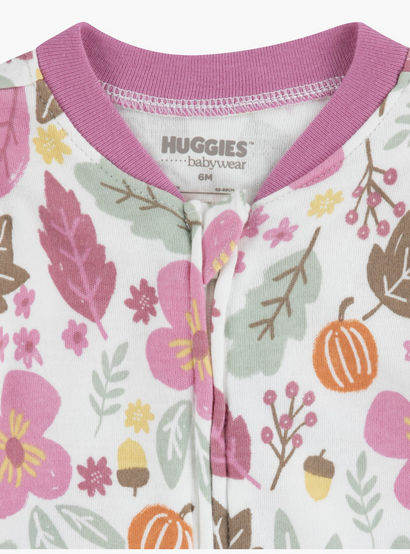 Huggies Floral Printed Long Sleeves Sleepsuit-baby-girls-clothing-nightwear-sleepsuits-image-5