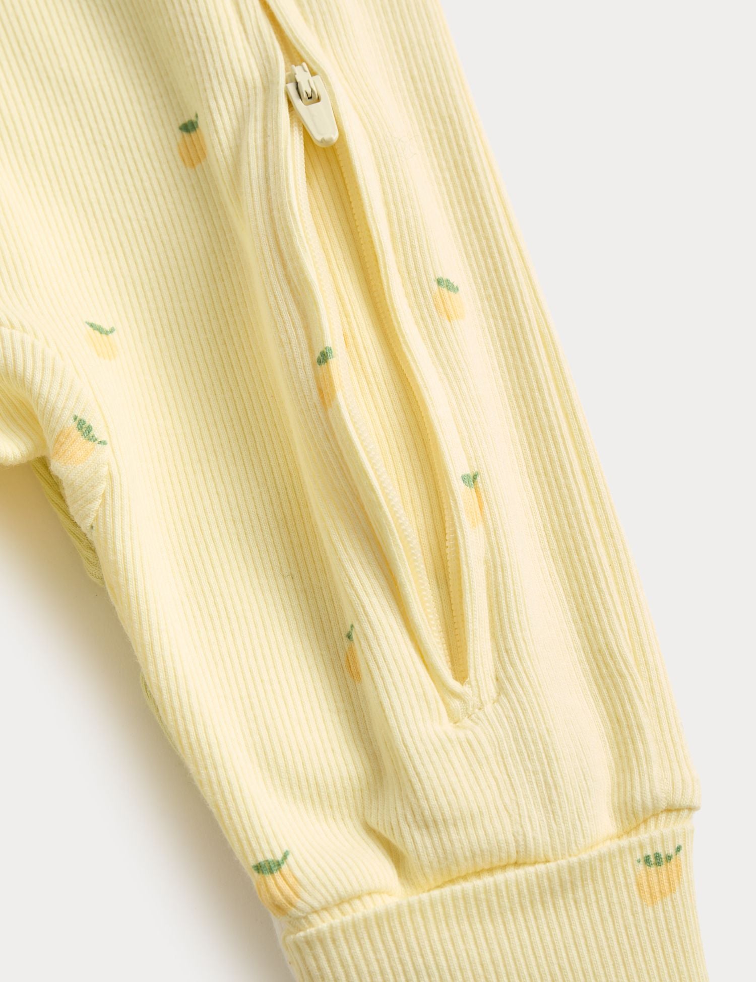 3 Pack Cotton Rich Lemon Sleepsuits (6½lbs-3 Yrs)