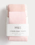 2 Pack Cotton Rich Ribbed Tights (0-3 Yrs) - PINK MIX / 12-18 Months