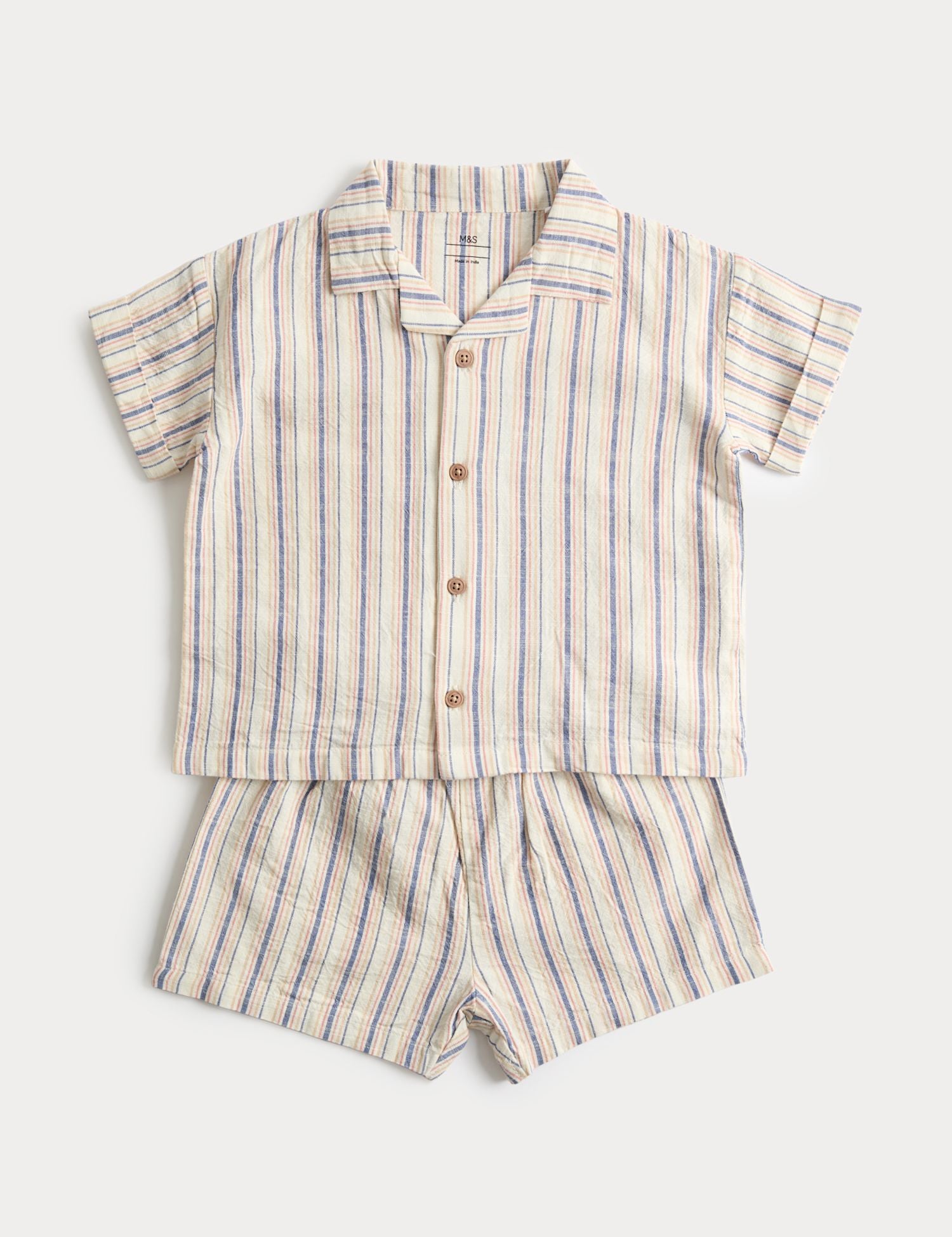 Pure Cotton Striped Top &amp; Bottom Outfit (0-5 Yrs)