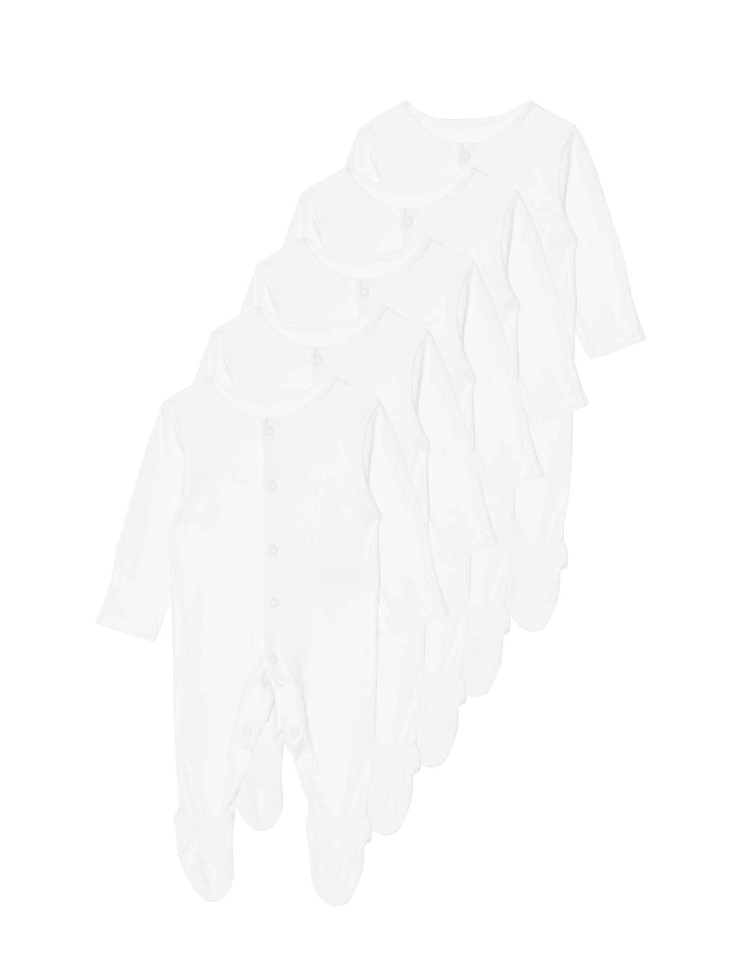 5 Pack Pure Cotton Sleepsuits (5lbs-3 Yrs)