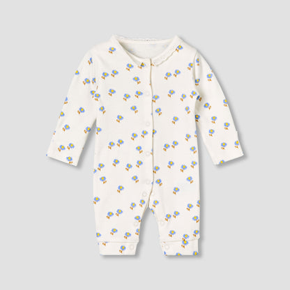 Pack of 3 Juniors Round Neck Long Sleeves Sleepsuit with Print