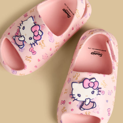 Hello Kitty Applique Slides with Hook and Loop Closure