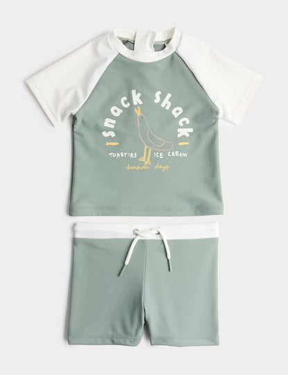 Seagull Swim Set (0-5 Yrs) - GREEN MIX / 12-18 Months