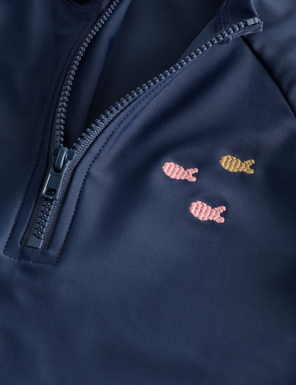 Fish Embroidery Rash Vest (0 Mths - 5 Yrs)