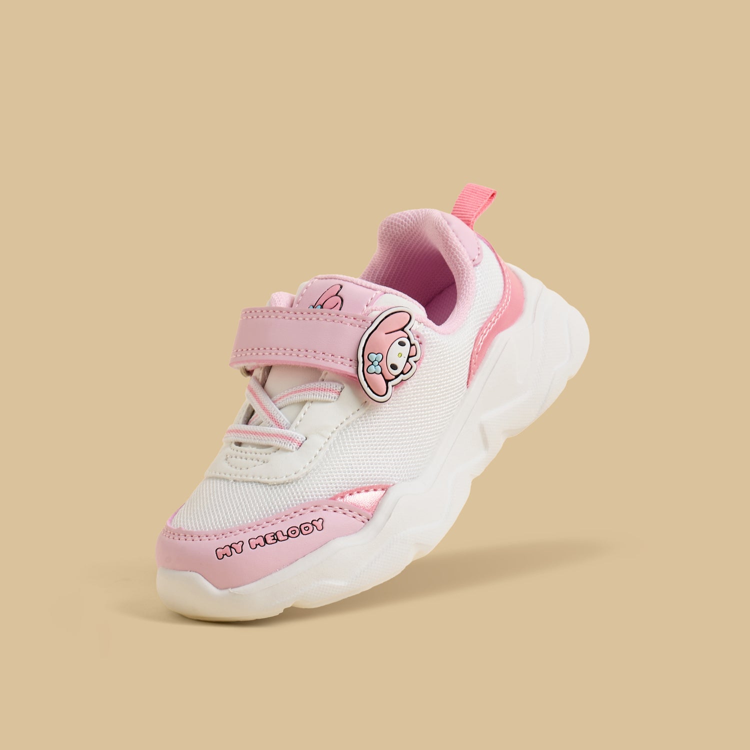 My Melody Applique Sports Shoes with Hook and Loop Closure