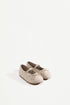 Barefoot Bow Ballerina Flats - BROWN / 20