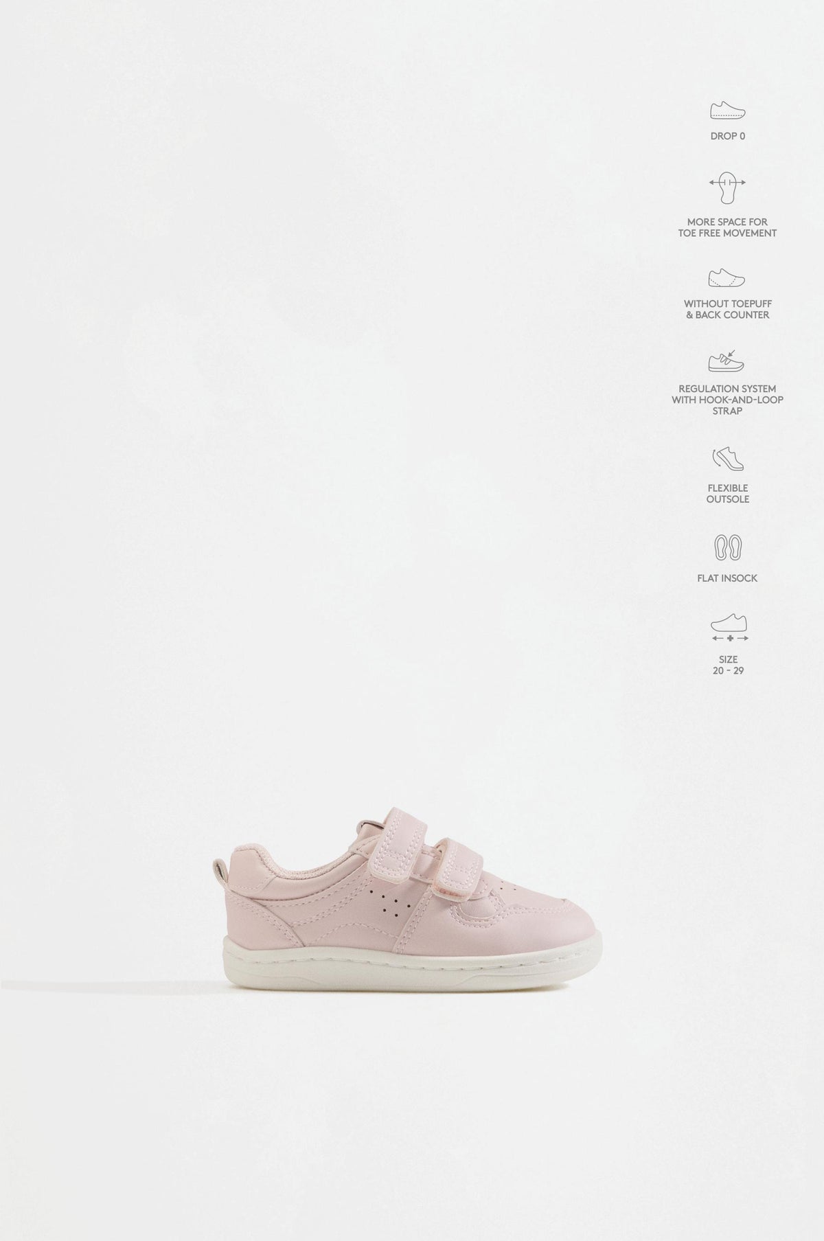 Barefoot Sneakers - PALE PINK / 24