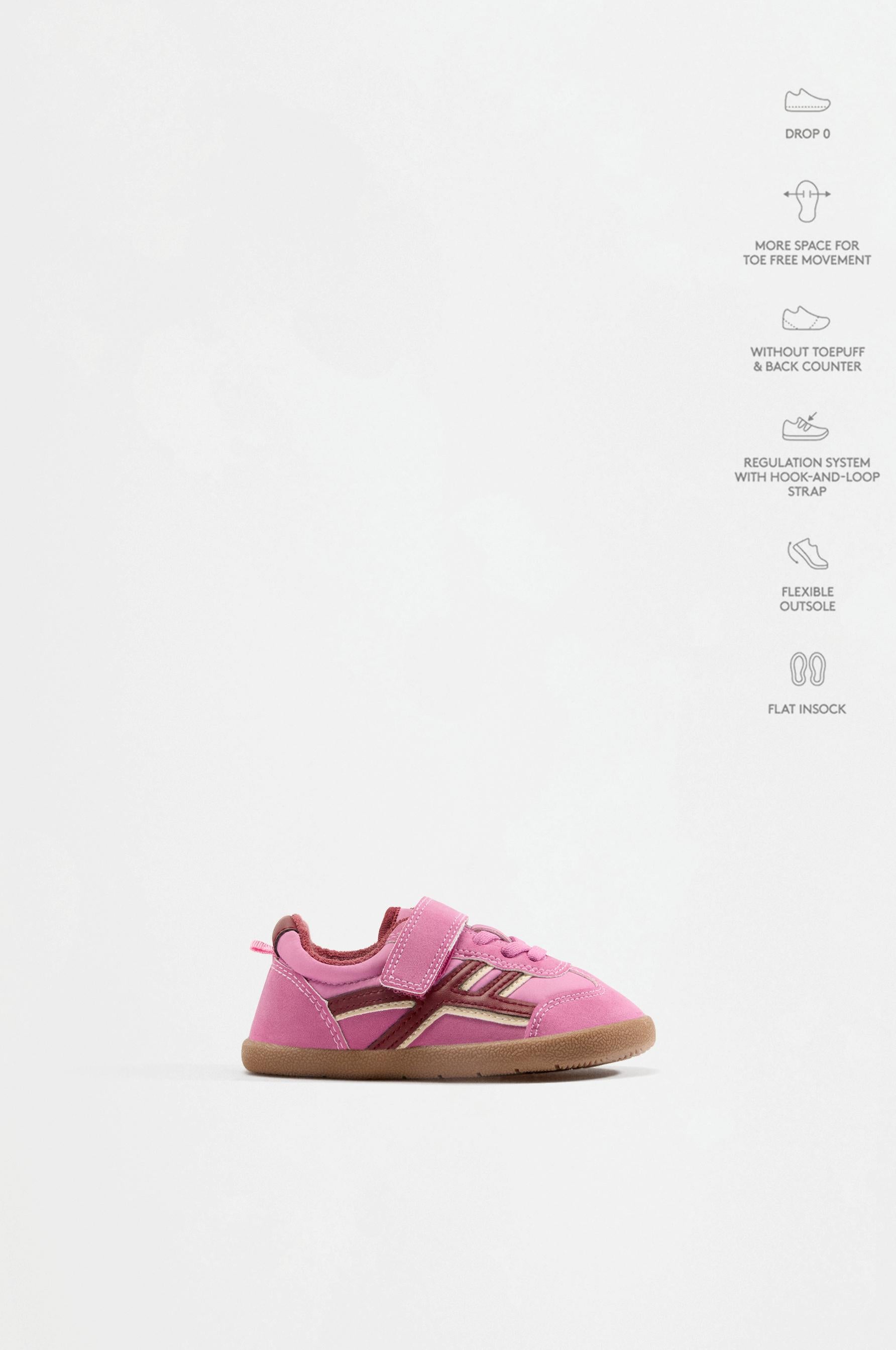 Mixed-material barefoot sneakers