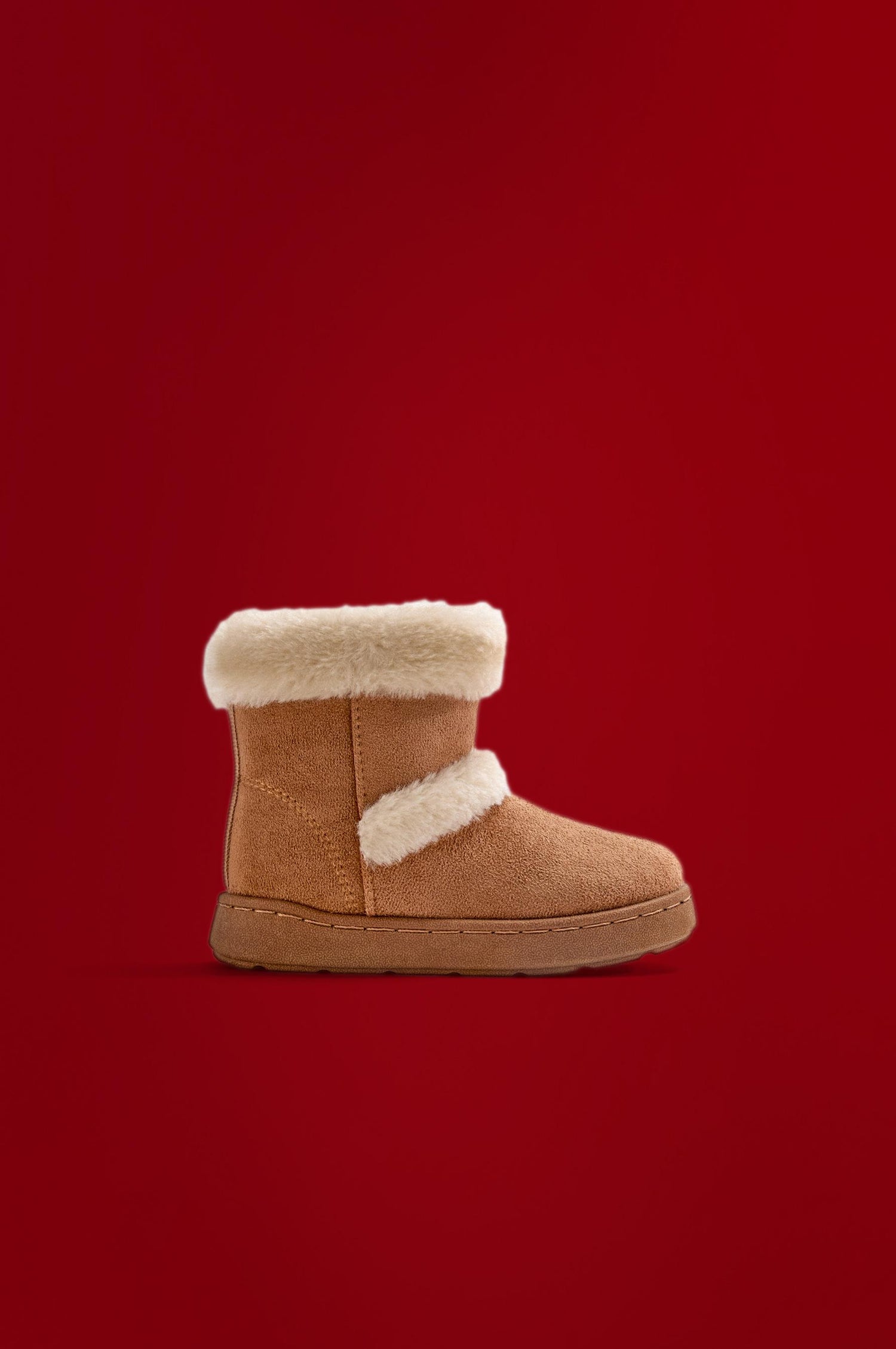 Knee-high fur boots