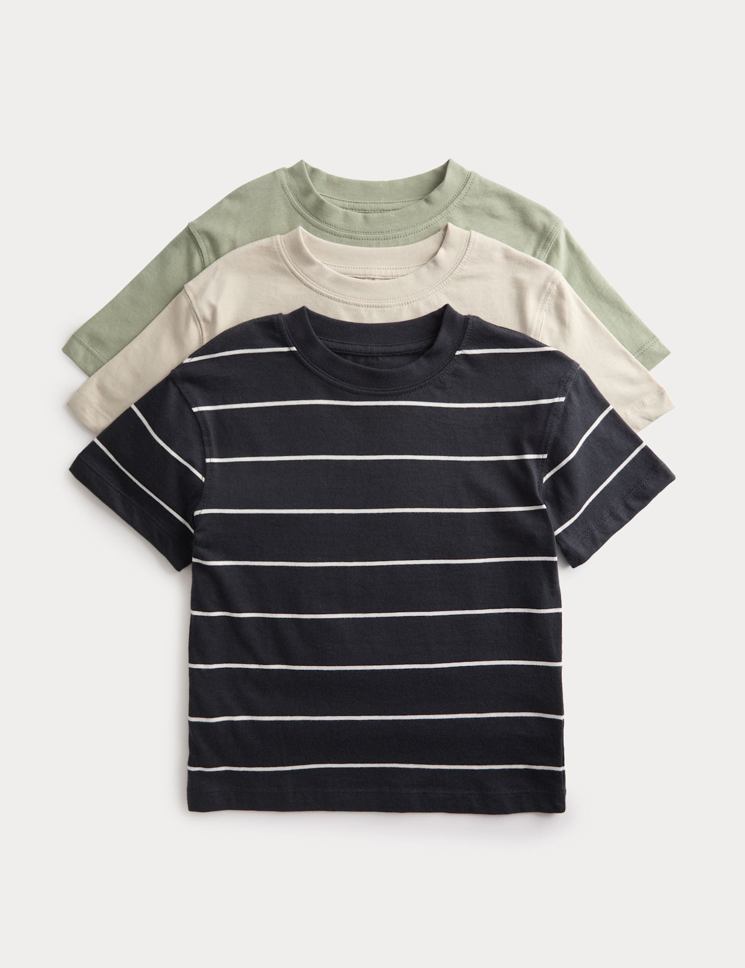 3 Pack Pure Cotton T-Shirts (2-8 Yrs)