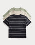 3 Pack Pure Cotton T-Shirts (2-8 Yrs) - BLACK MIX / 2-3 Years