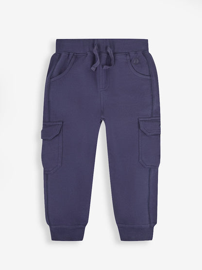JoJo Maman Bébé Indigo Blue &amp; Navy Blue 2-Pack Cargo Joggers - Size Up To 3 Months (50 - 62cm)