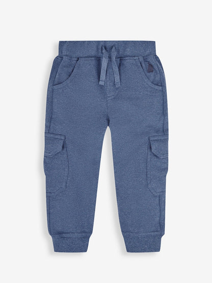JoJo Maman Bébé Indigo Blue &amp; Navy Blue 2-Pack Cargo Joggers - Size Up To 3 Months (50 - 62cm)