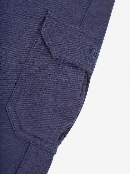 JoJo Maman Bébé Indigo Blue &amp; Navy Blue 2-Pack Cargo Joggers - Size Up To 3 Months (50 - 62cm)