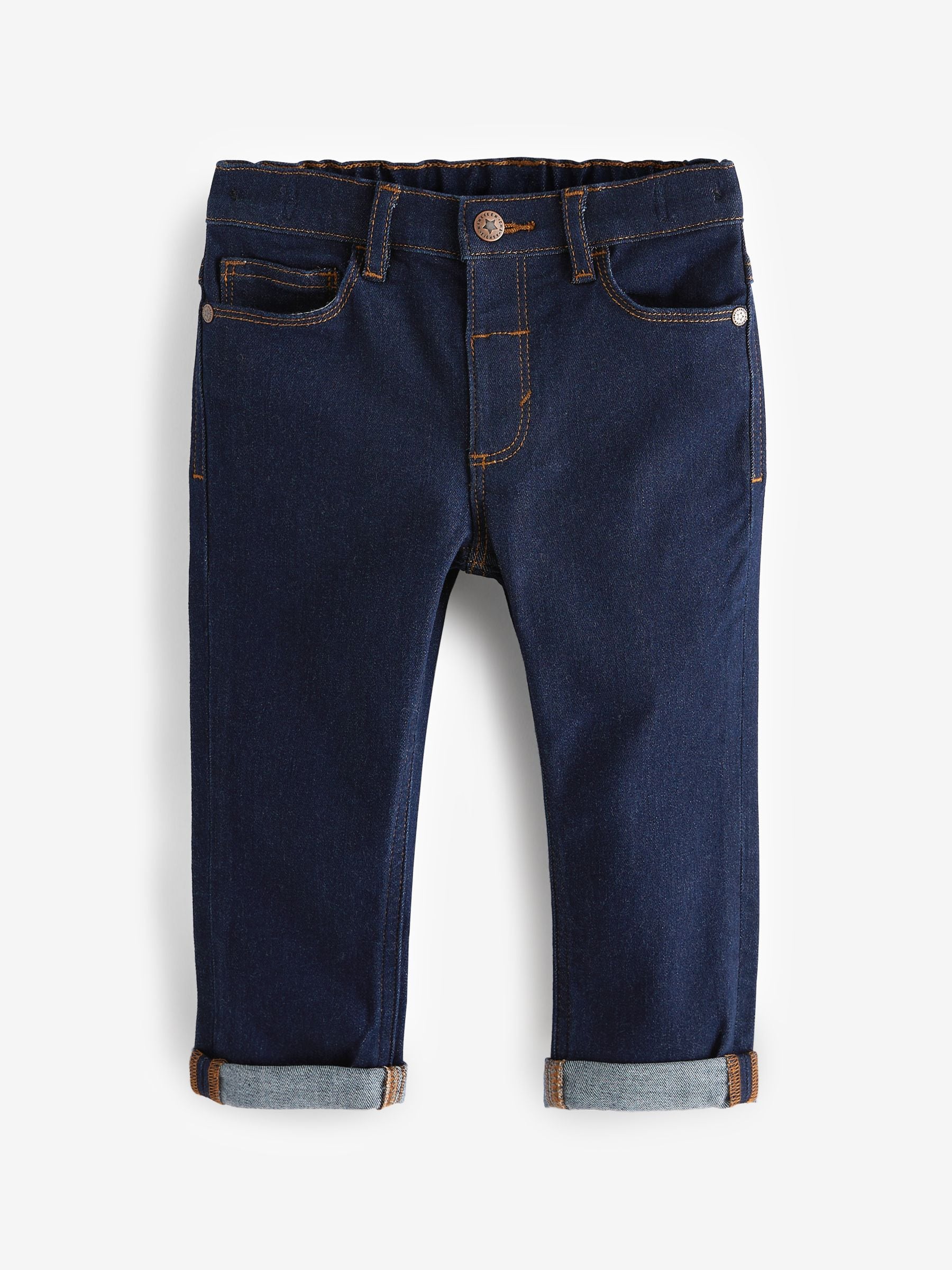 Denim Dark Blue Regular Fit Comfort Stretch Jeans (3mths-7yrs) - Size 3-6 Months (62-68cm) - Default 1