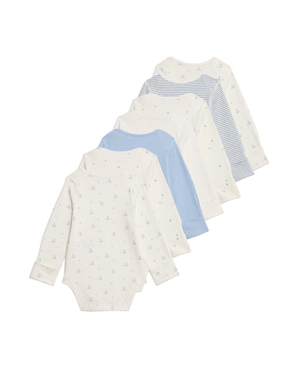7 Pack Cotton Rich Bodysuits (0-3 Yrs)