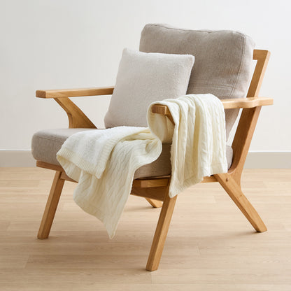 Juniors Knitted Sherpa Blanket - 76x100 cms