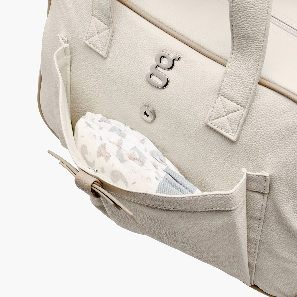 Giggles Diaper Bag with Logo Detail