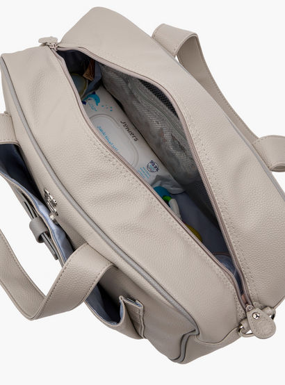Giggles Solid Diaper Bag with Zip Closure and Double Handle-baby-gear-diaperbags-image-11