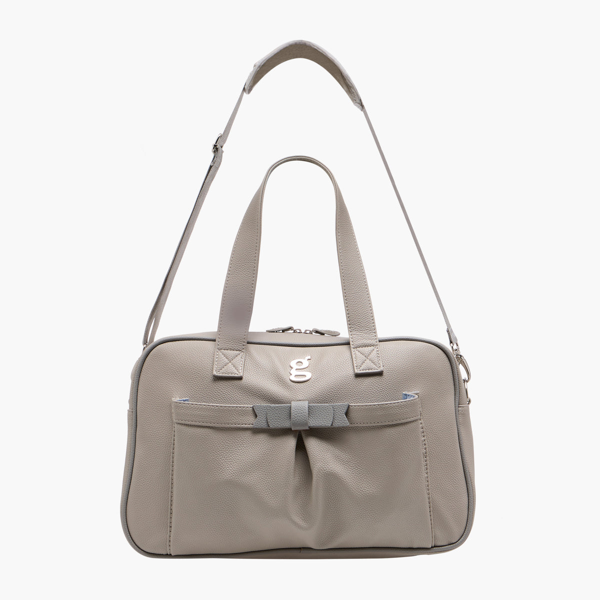 Giggles Solid Diaper Bag with Zip Closure and Double Handle
