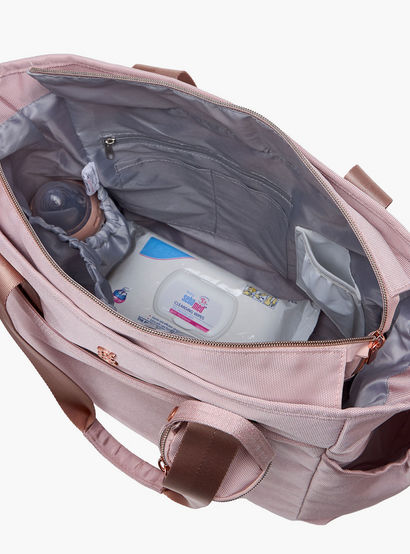 Giggles Textured Diaper Bag with Zip Closure-baby-gear-diaperbags-image-11