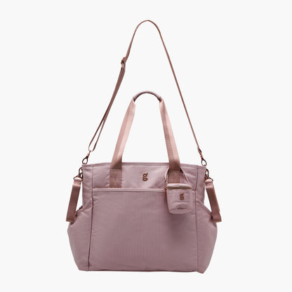 Giggles Textured Diaper Bag with Zip Closure