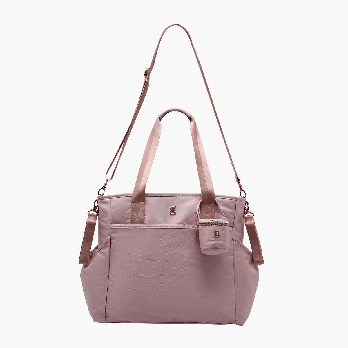 Giggles Textured Diaper Bag with Zip Closure