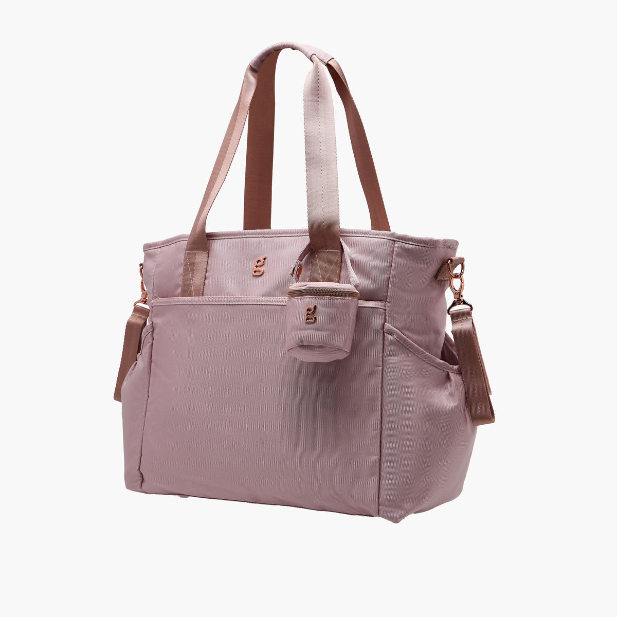 Giggles Textured Diaper Bag with Zip Closure