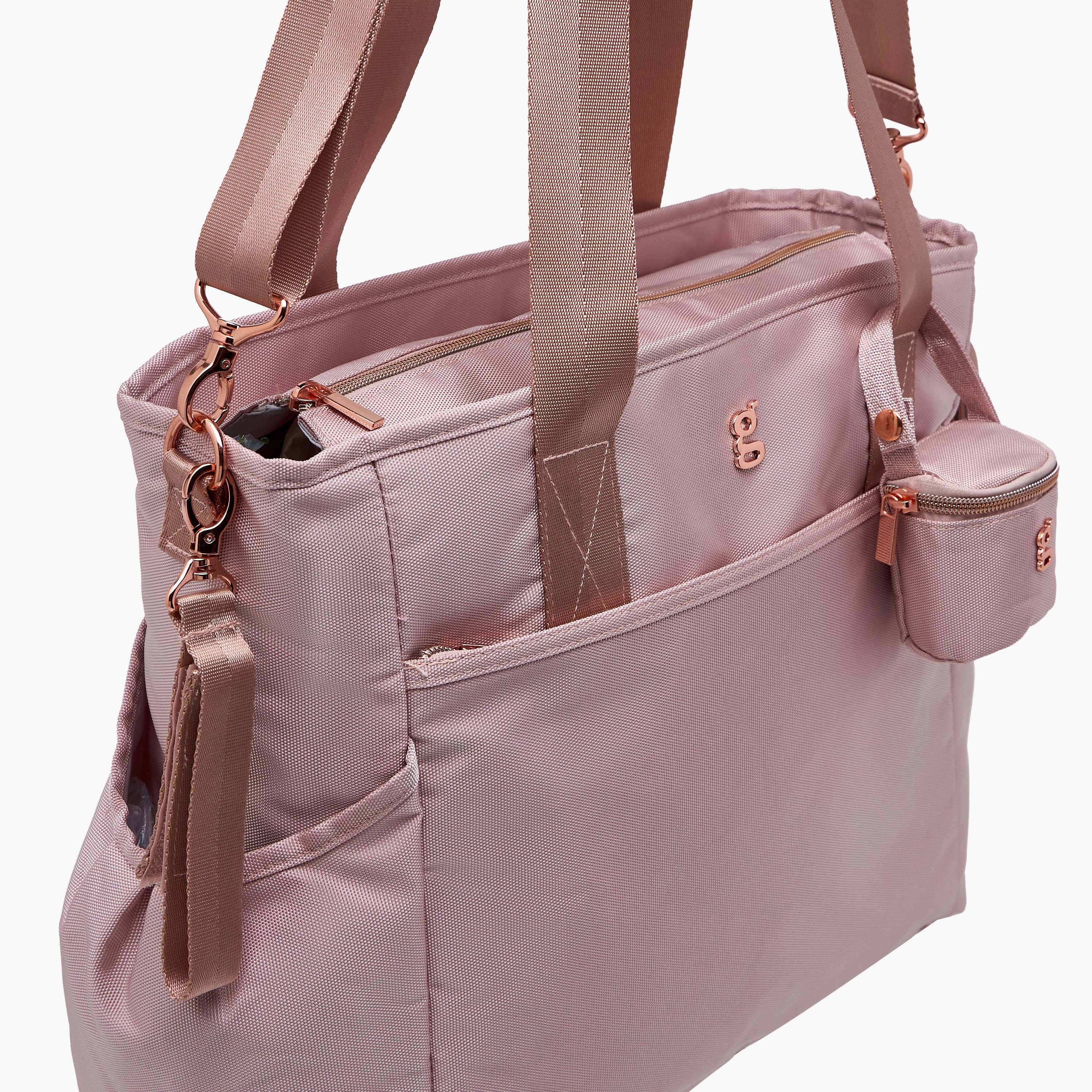 Giggles Textured Diaper Bag with Zip Closure