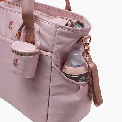 Giggles Textured Diaper Bag with Zip Closure