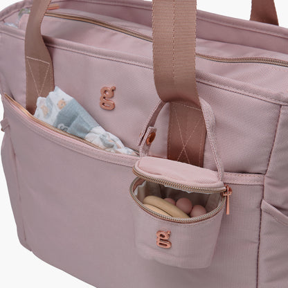 Giggles Textured Diaper Bag with Zip Closure