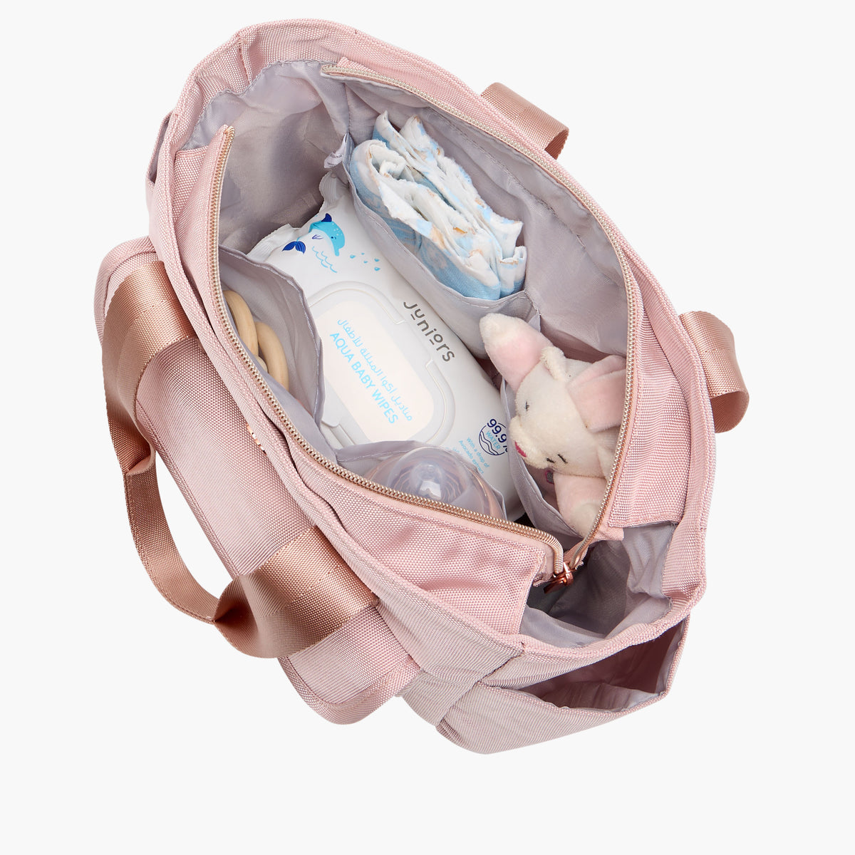 Giggles Diaper Bag with Logo Detail