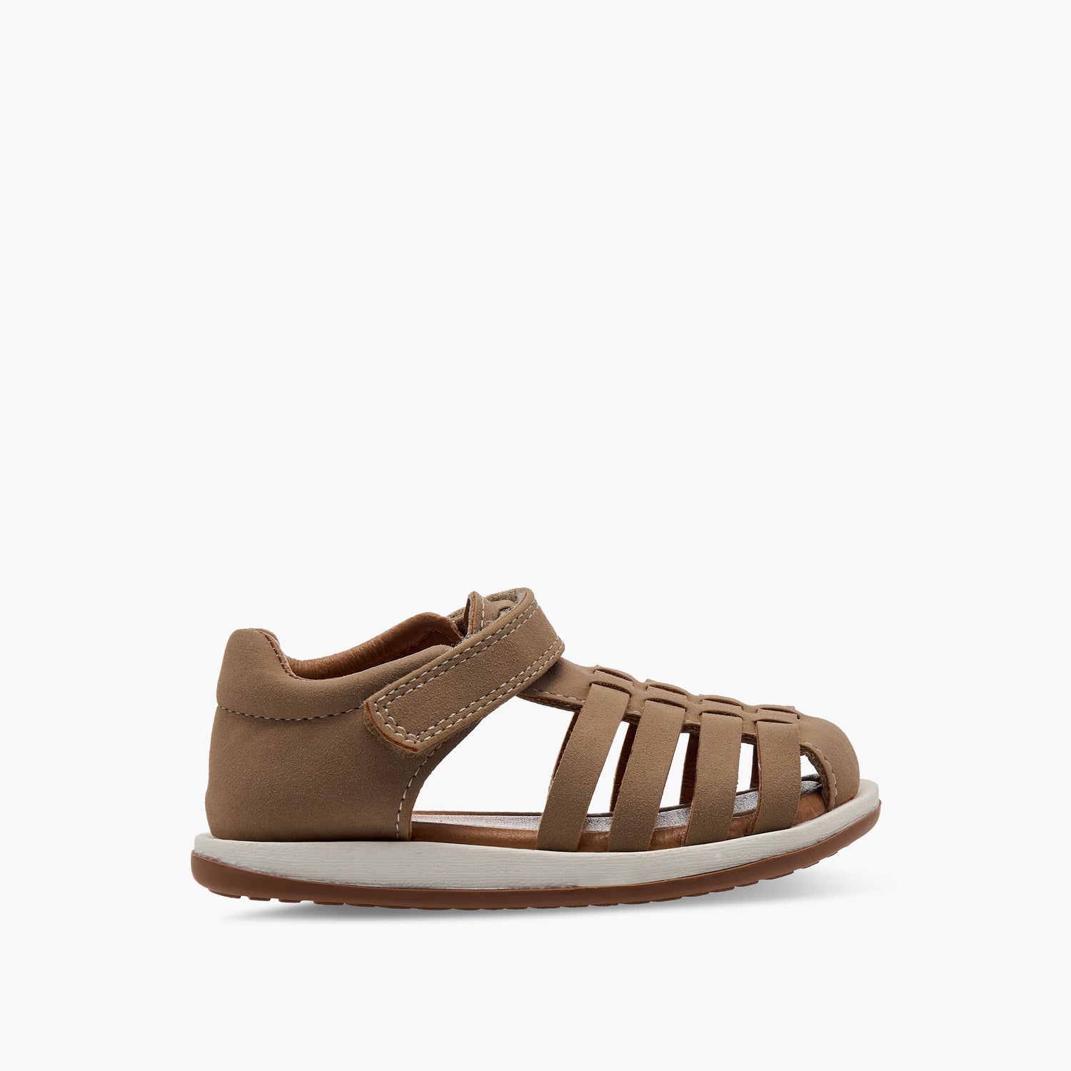 Juniors Solid Sandals with Hook and Loop Closure