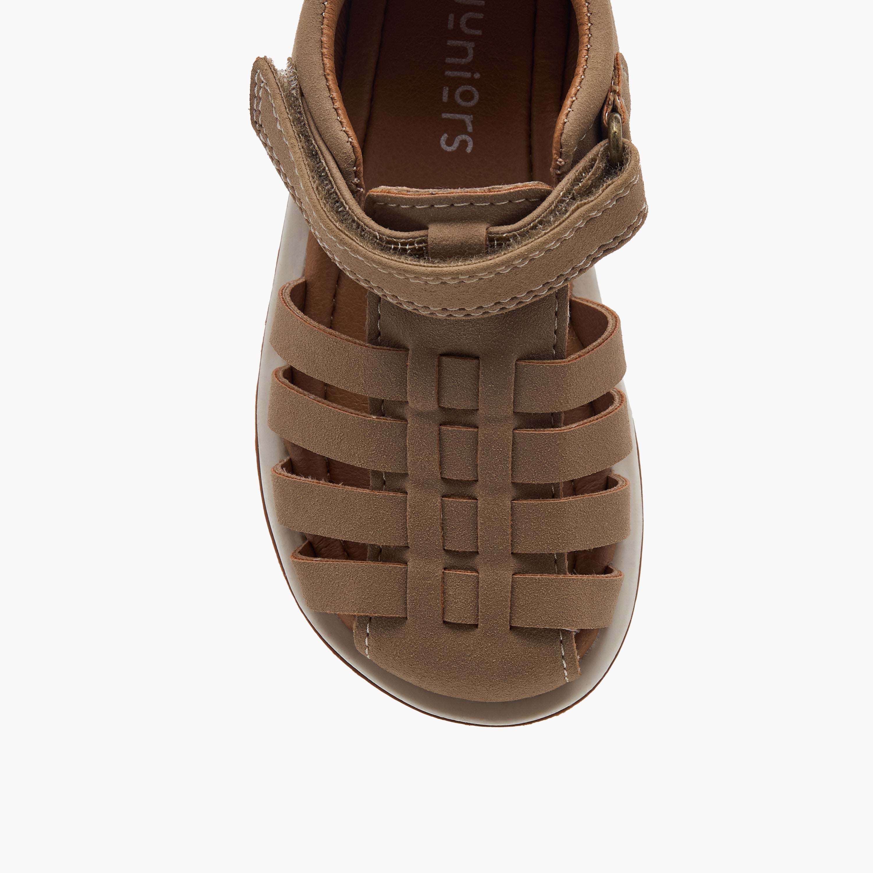 Juniors Solid Sandals with Hook and Loop Closure
