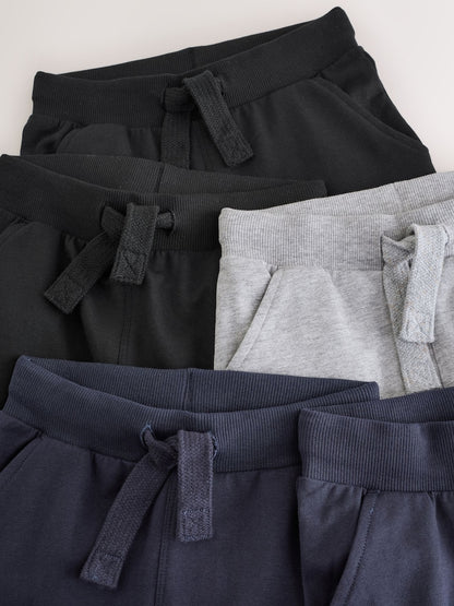 Black/Navy/Grey Skinny Fit Joggers 5 Pack (3mths-7yrs) - Size 3-6 Months (62-68cm)