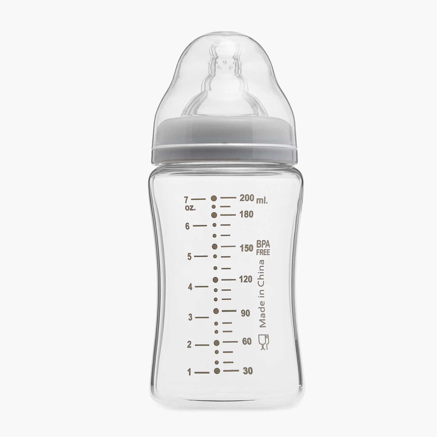 Giggles Printed Glass Feeding Bottle - 200 ml