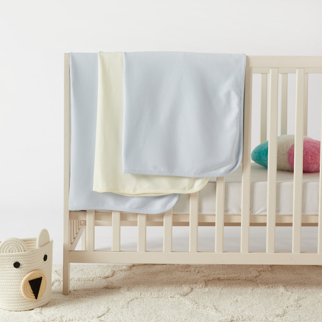 Juniors Solid Receiving Blanket - Set of 3 - HomeBabyNurseryBlankets & SwaddlesReceiving Blankets