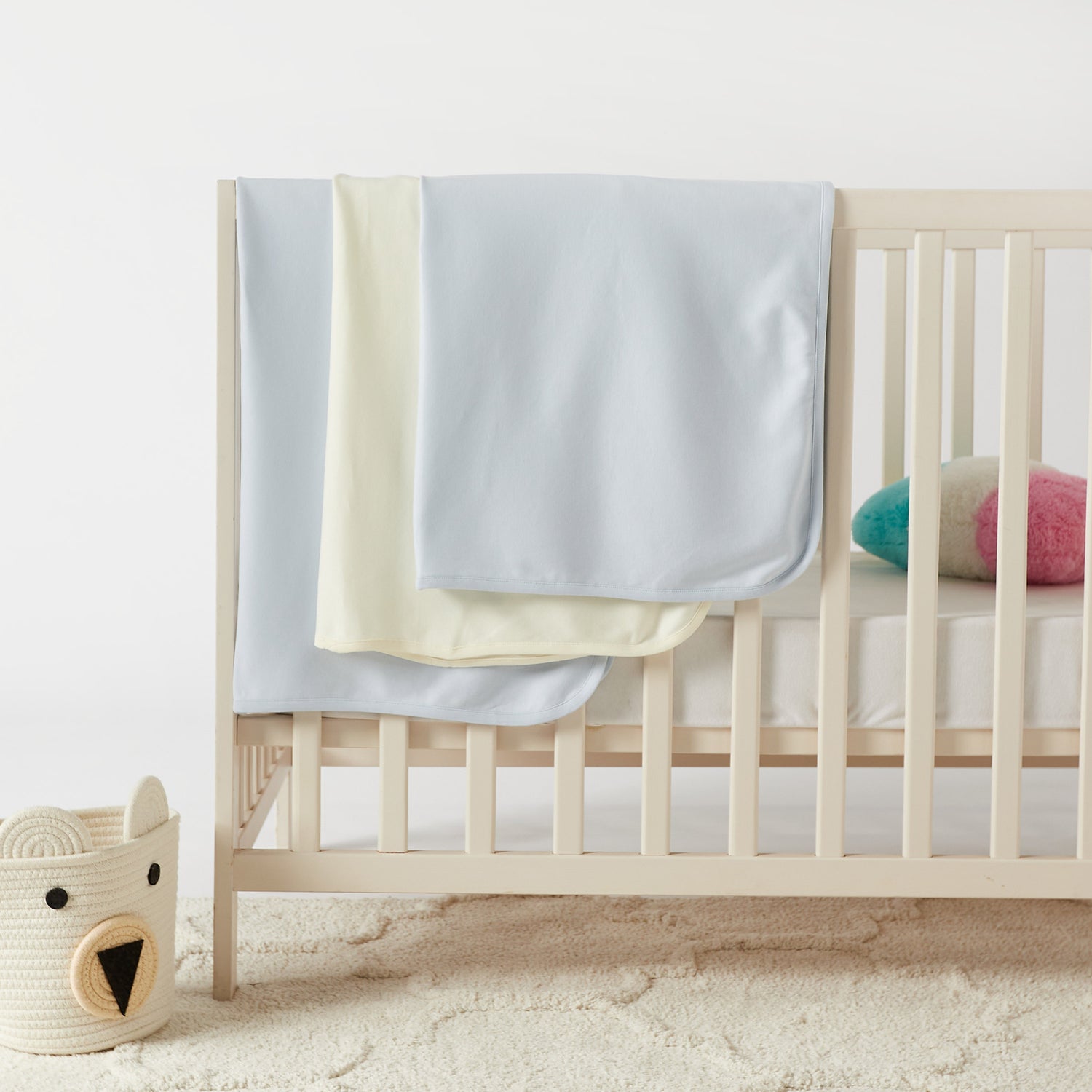 Juniors Solid Receiving Blanket - Set of 3 - HomeBabyNurseryBlankets &amp; SwaddlesReceiving Blankets