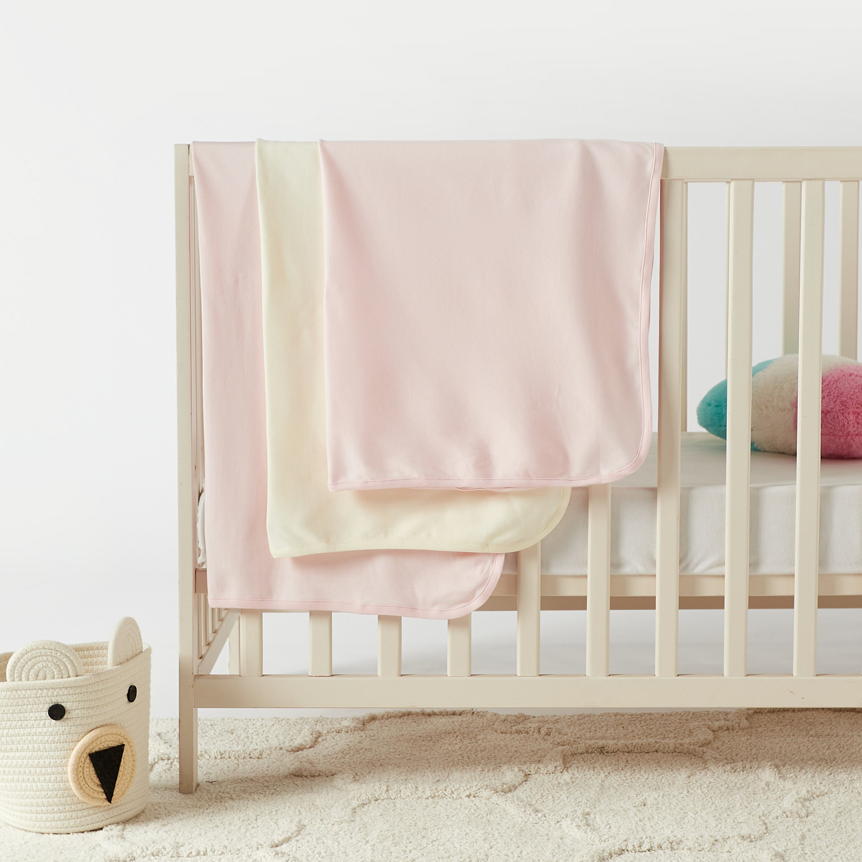 Juniors Solid Receiving Blanket - Set of 3 - HomeBabyNurseryBlankets &amp; SwaddlesReceiving Blankets
