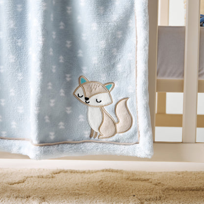 Juniors Fox Applique Fleece Baby Blanket - 76x102 cms