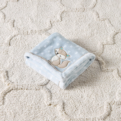Juniors Fox Applique Fleece Baby Blanket - 76x102 cms