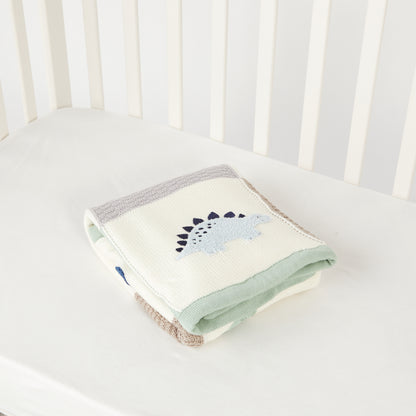 Juniors Patchwork Knit Raschel Blanket - 80x100 cm