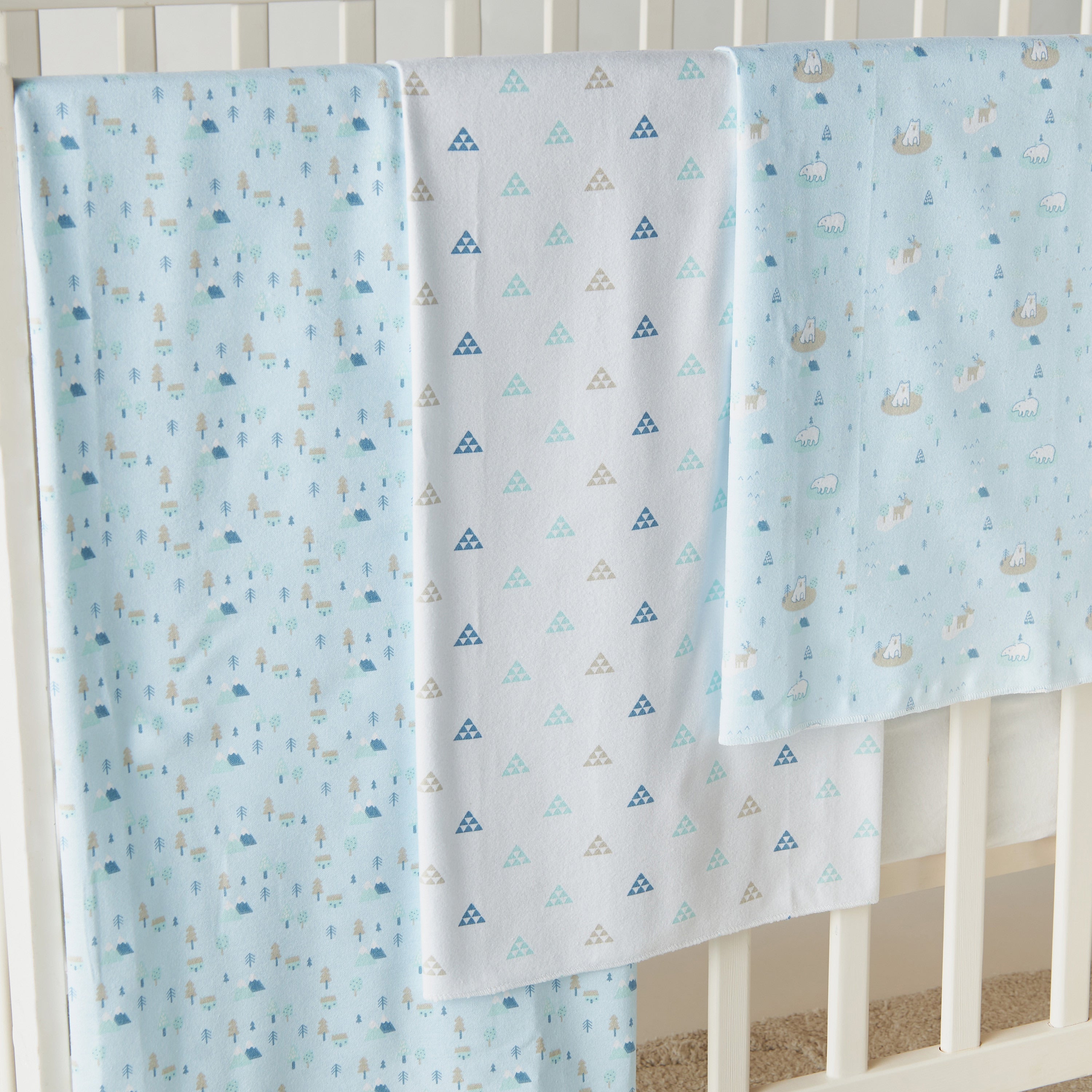 Juniors Printed 3-Piece Flannel Wrap Blanket - 75x75 cm