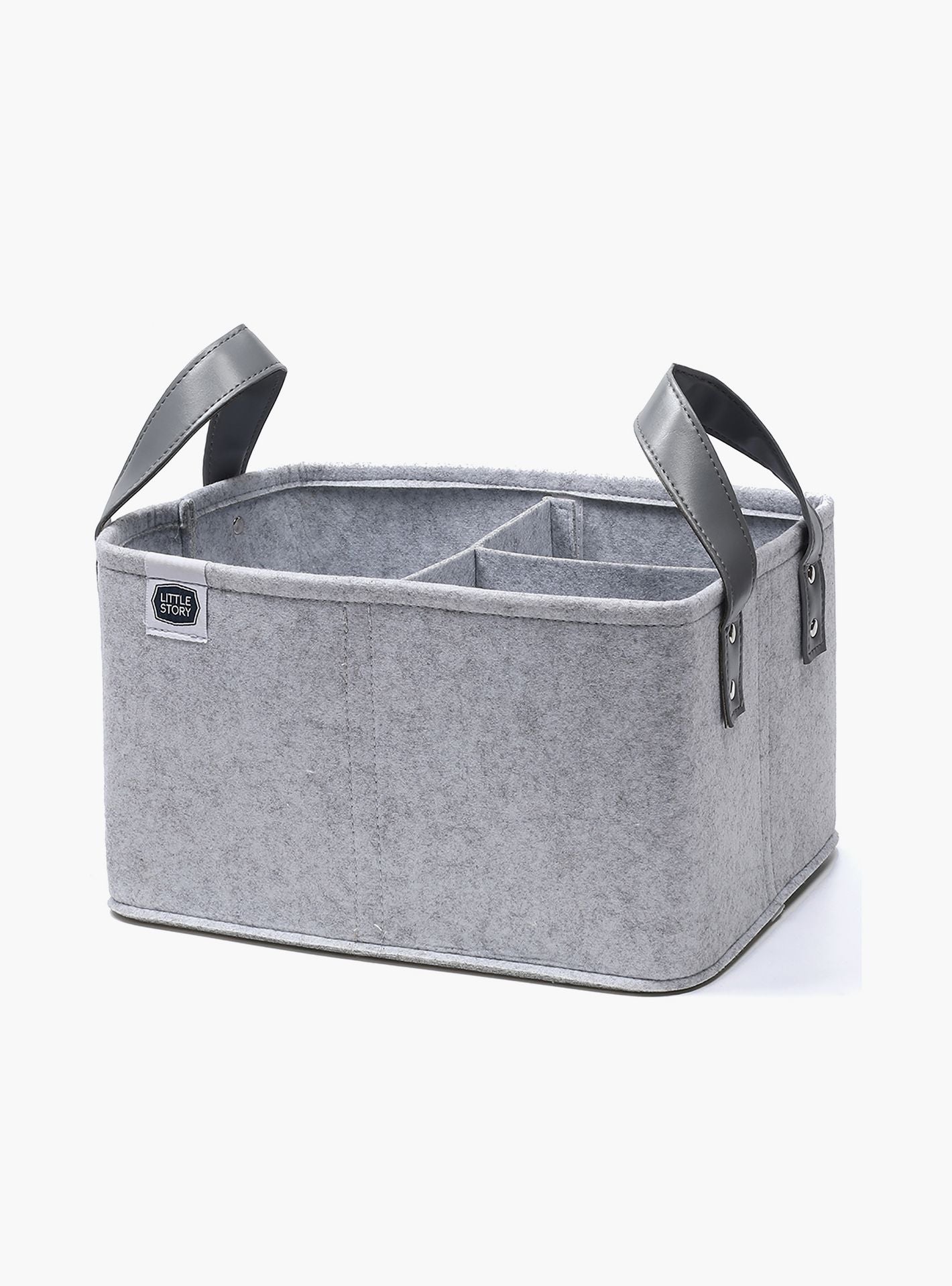 Little Story Diaper Caddy Simplex, Grey-baby-gear-diaperbags-image-1