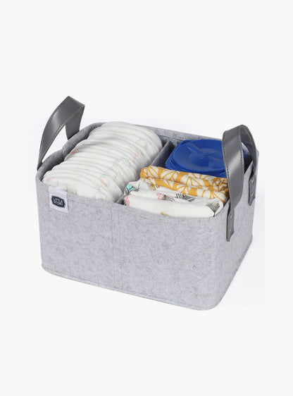 Little Story Diaper Caddy Simplex, Grey-baby-gear-diaperbags-image-2