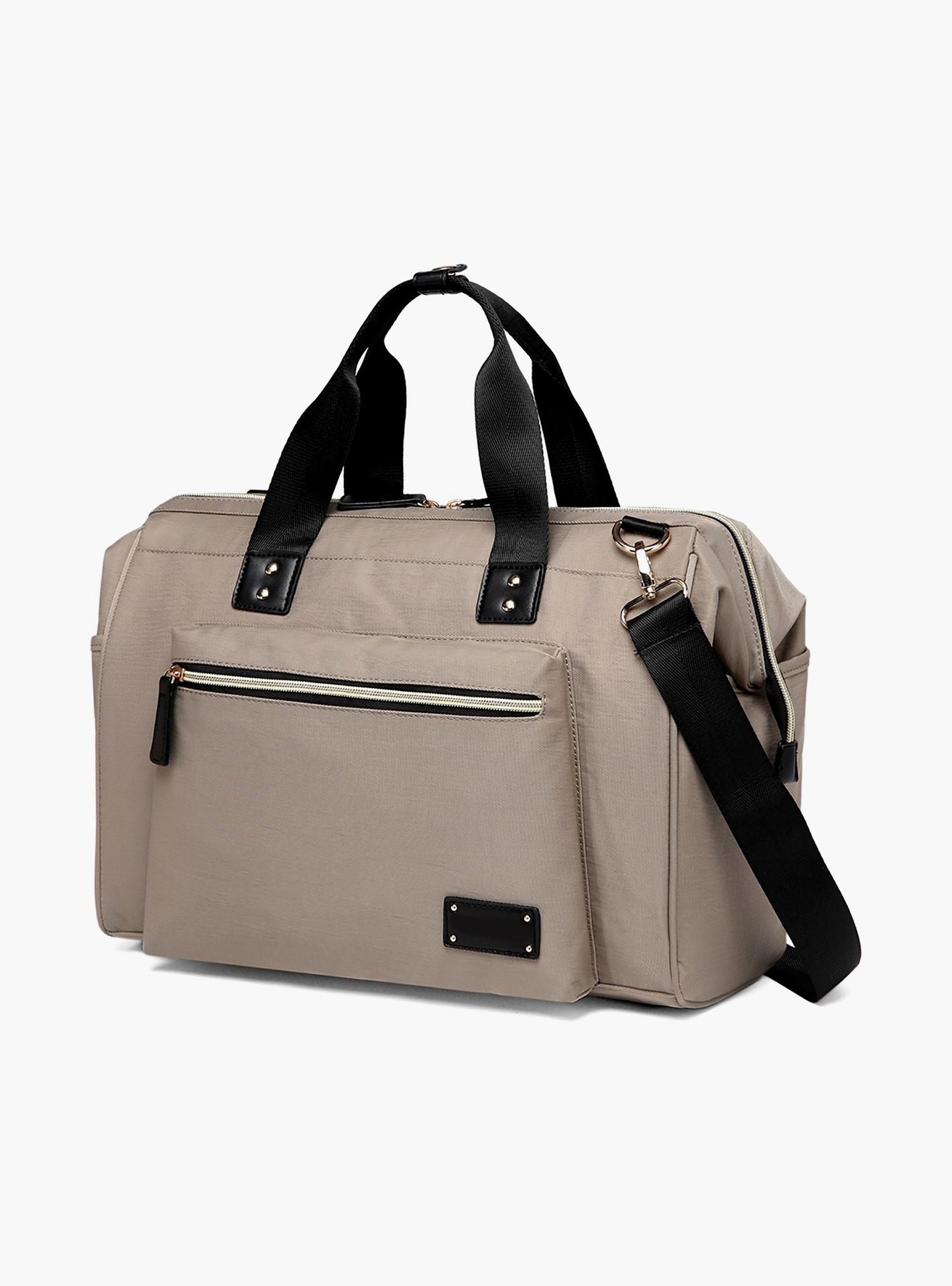 Little Story Zeera Mom Dad Diaper Bag, Beige-baby-gear-diaperbags-image-1