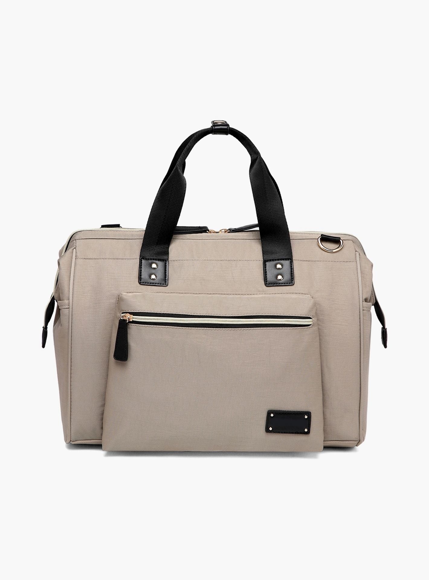 Little Story Zeera Mom Dad Diaper Bag, Beige-baby-gear-diaperbags-image-2