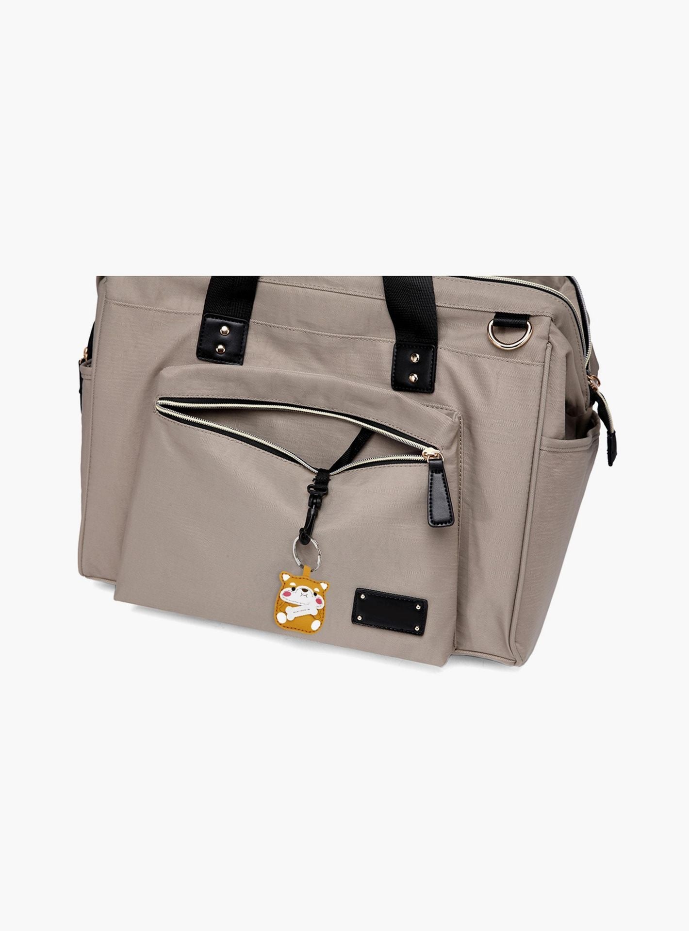 Little Story Zeera Mom Dad Diaper Bag, Beige-baby-gear-diaperbags-image-4