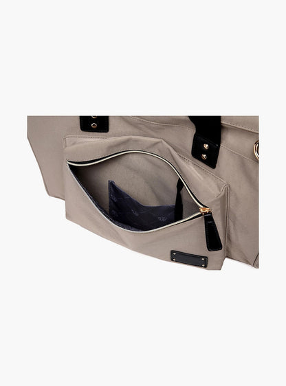 Little Story Zeera Mom Dad Diaper Bag, Beige-baby-gear-diaperbags-image-5